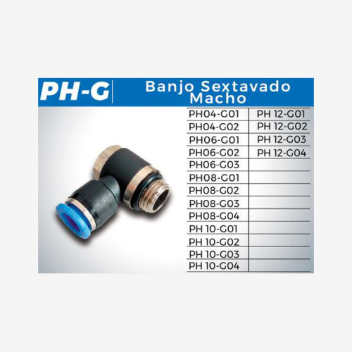 Conexões Instantâneas Rosca BSP (G) Banjo Sextavado Macho PH-G