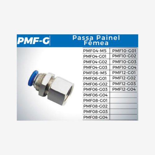 Conexões Instantâneas Rosca BSP (G) Passa Painel Fêmea PMF-G